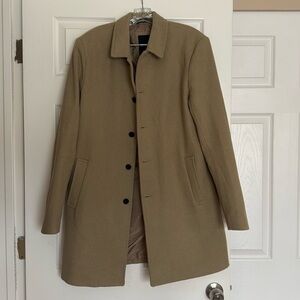 Only & Sons Tan Wool Blend Coat L